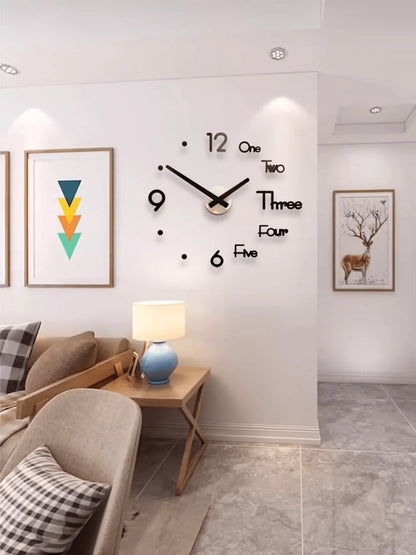 Large 3D DIY Wall Clock: Build Your Own Unique Timepiece