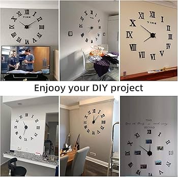 Large 3D DIY Wall Clock: Build Your Own Unique Timepiece