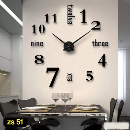 Large 3D DIY Wall Clock: Build Your Own Unique Timepiece