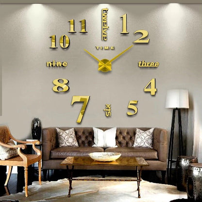 Large 3D DIY Wall Clock: Build Your Own Unique Timepiece